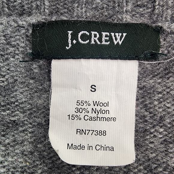 J Crew Women Dream Asymmetrical Zip Henley Sweater Gray Wool Cashmere Small Knit - Picture 8 of 10